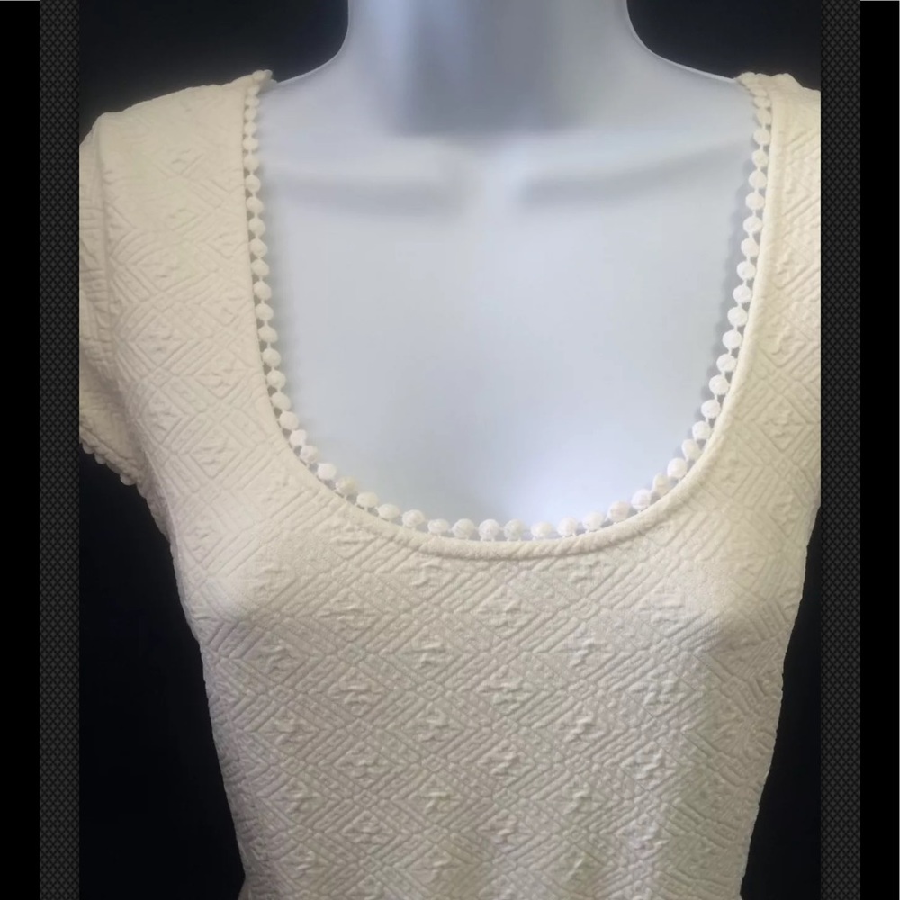 FREE PEOPLE Jacquard Criss Cross Ivory Pom Pom - Picture 3 of 8
